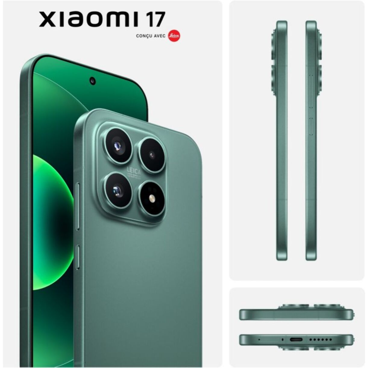 Smartphone XIAOMI 17 conçu avec Leica 512Go Vert 5G