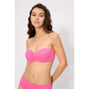 Top bikini bandeau push‑up Rosa