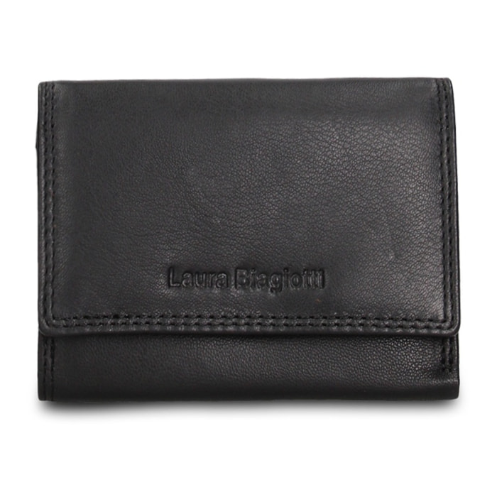 Portafoglio da donna in vera pelle - Modello Valoria Ultra - Casual - 12.0 x 9.0 x 2.0 cm