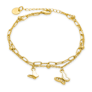 Pulsera de Circonita Brillante acabada en oro amarillo de 18K