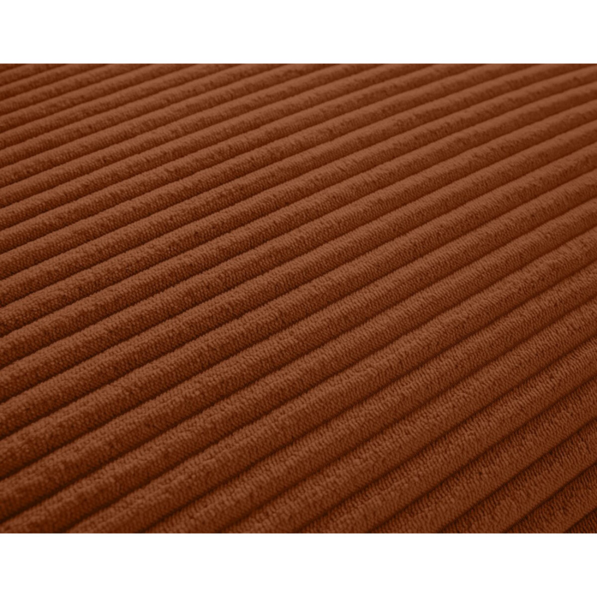 Garance - canapé modulable d'angle gauche - 8 places - en velours côtelé - Terracotta