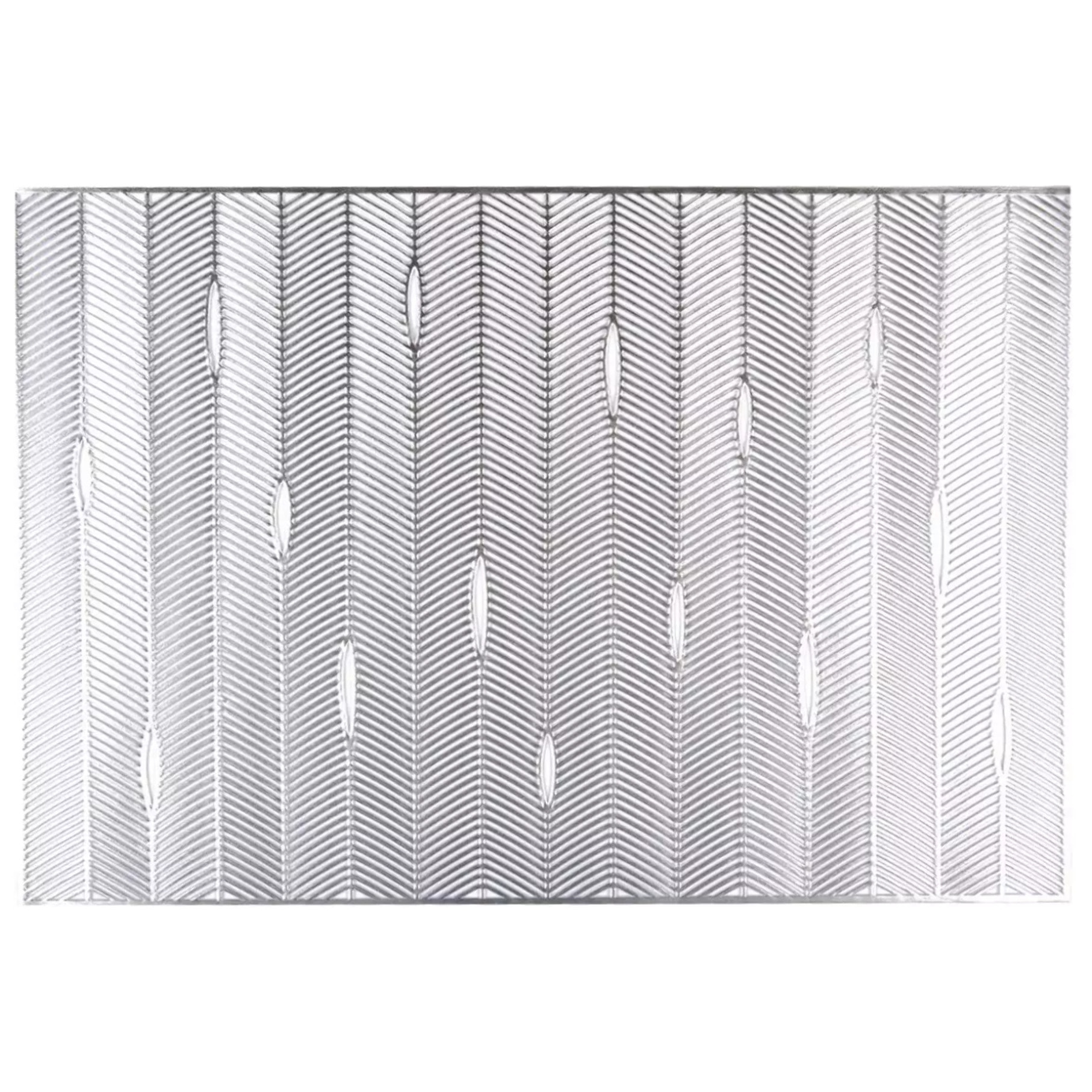Lot de 6 Dessous d'assiette rectangle argent