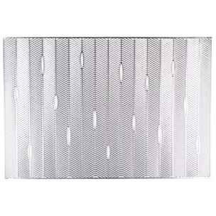 Lot de 6 Dessous d'assiette rectangle argent