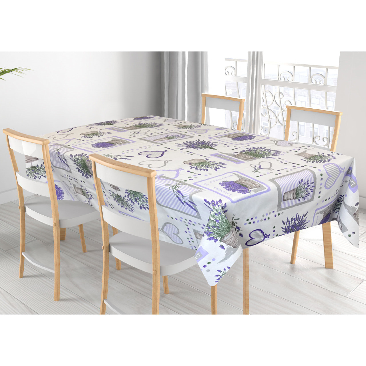 Tovaglia Cucina In 100% Cotone Made In Italy Disegno Provenza 140x140