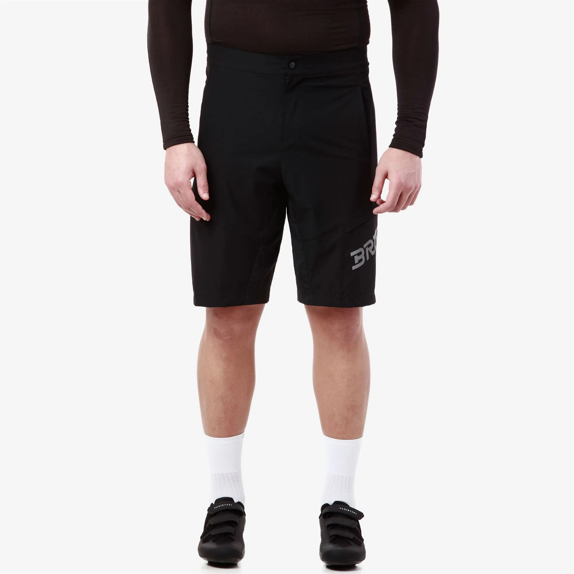 Briko - Pantaloni Corti, Uomo, Nero - Offroad Bermuda