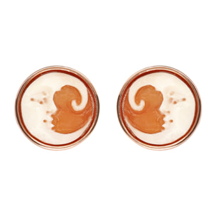 Orecchini a Bottone Cammeo Luna