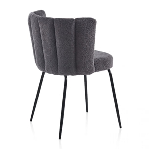 Pack 4 sillas de comedor Bodhi Crochet Gris