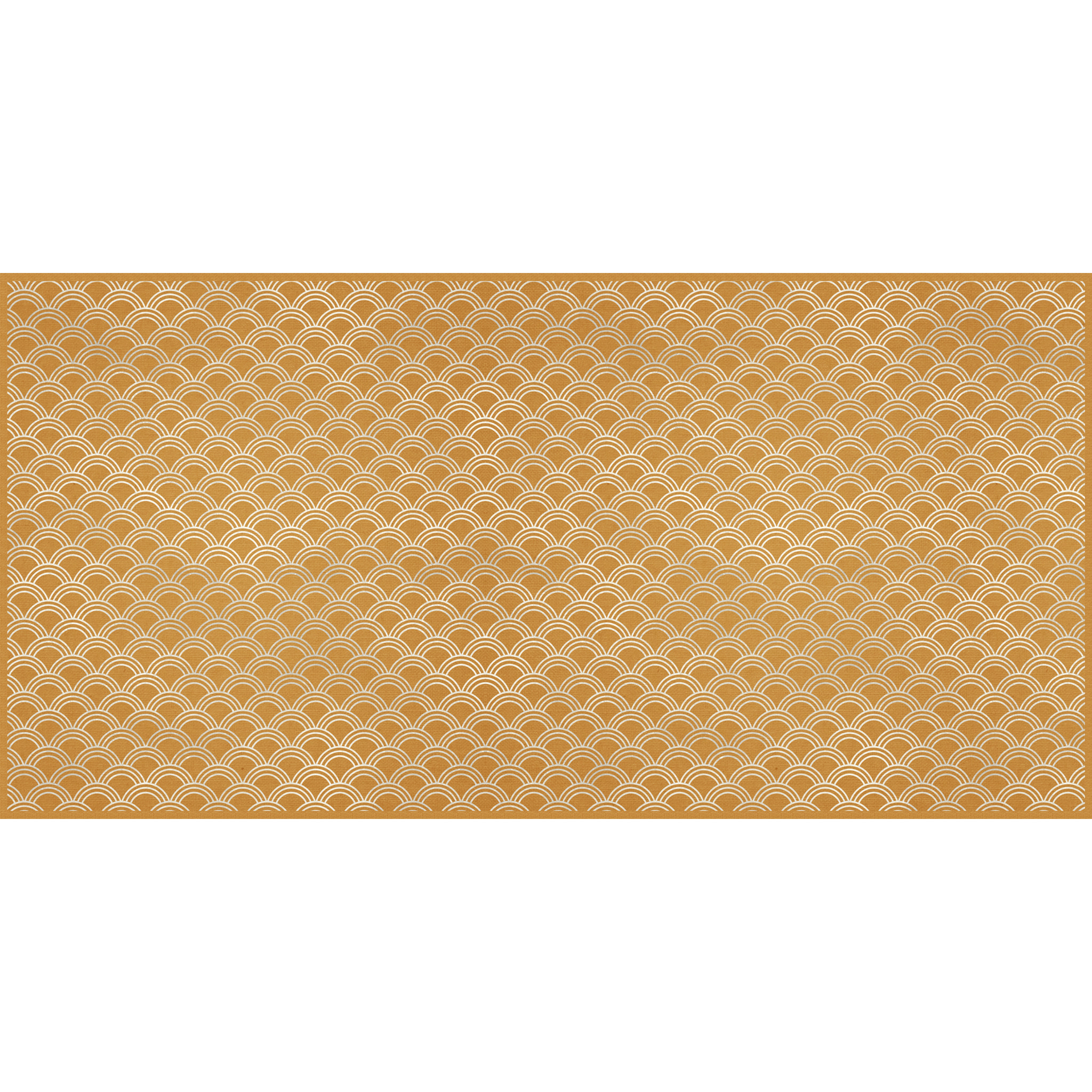 Alfombras vinílicas de Ceramiko - Olas japonesas mostaza