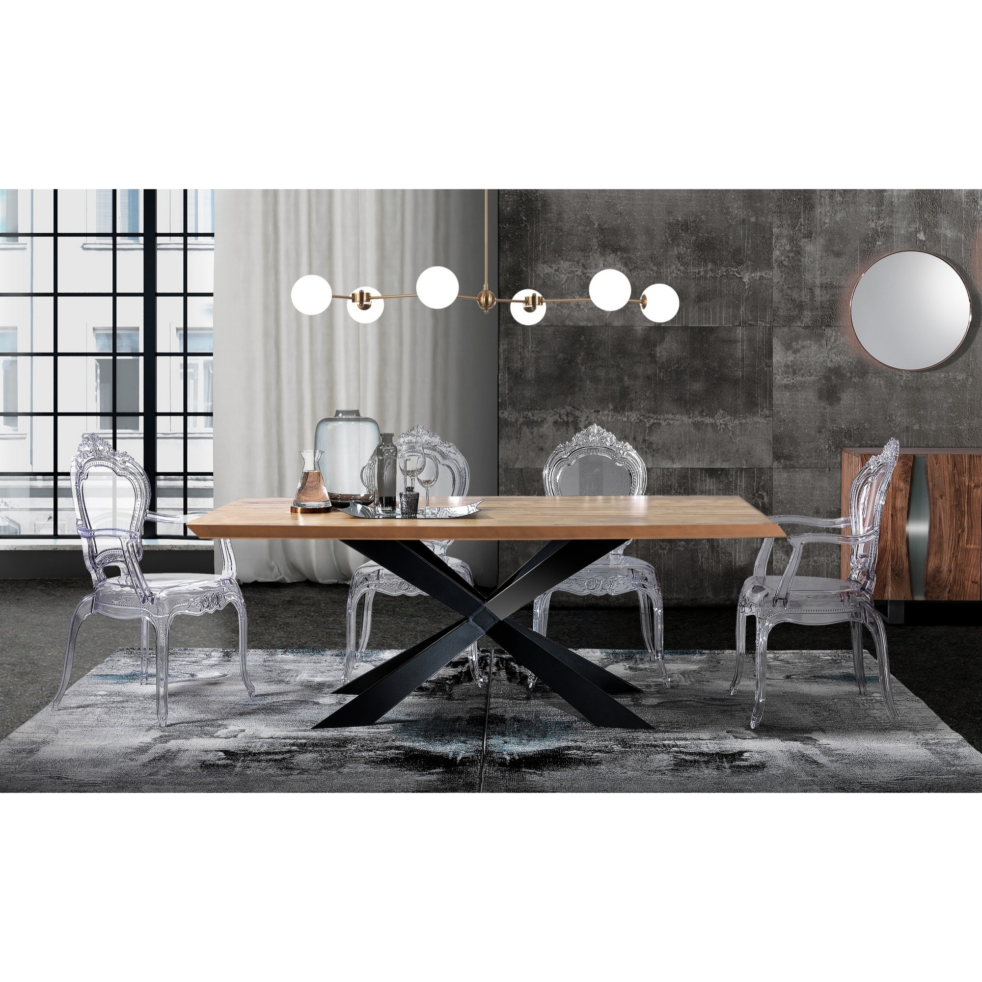 Tomasucci Table fixe TIPS OAK noir