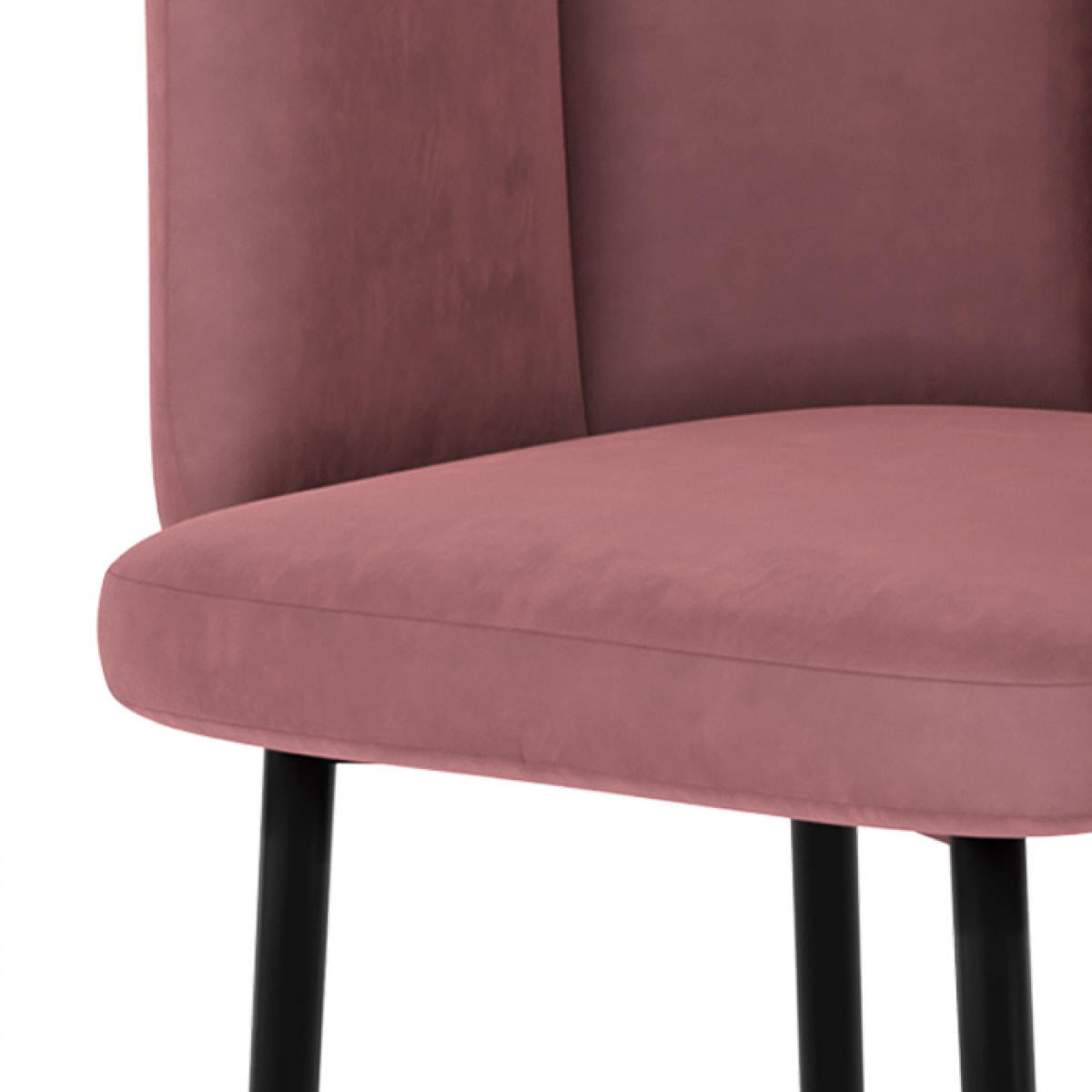 Lot de 2 chaises de bar en velours rose 75 cm - Rosy