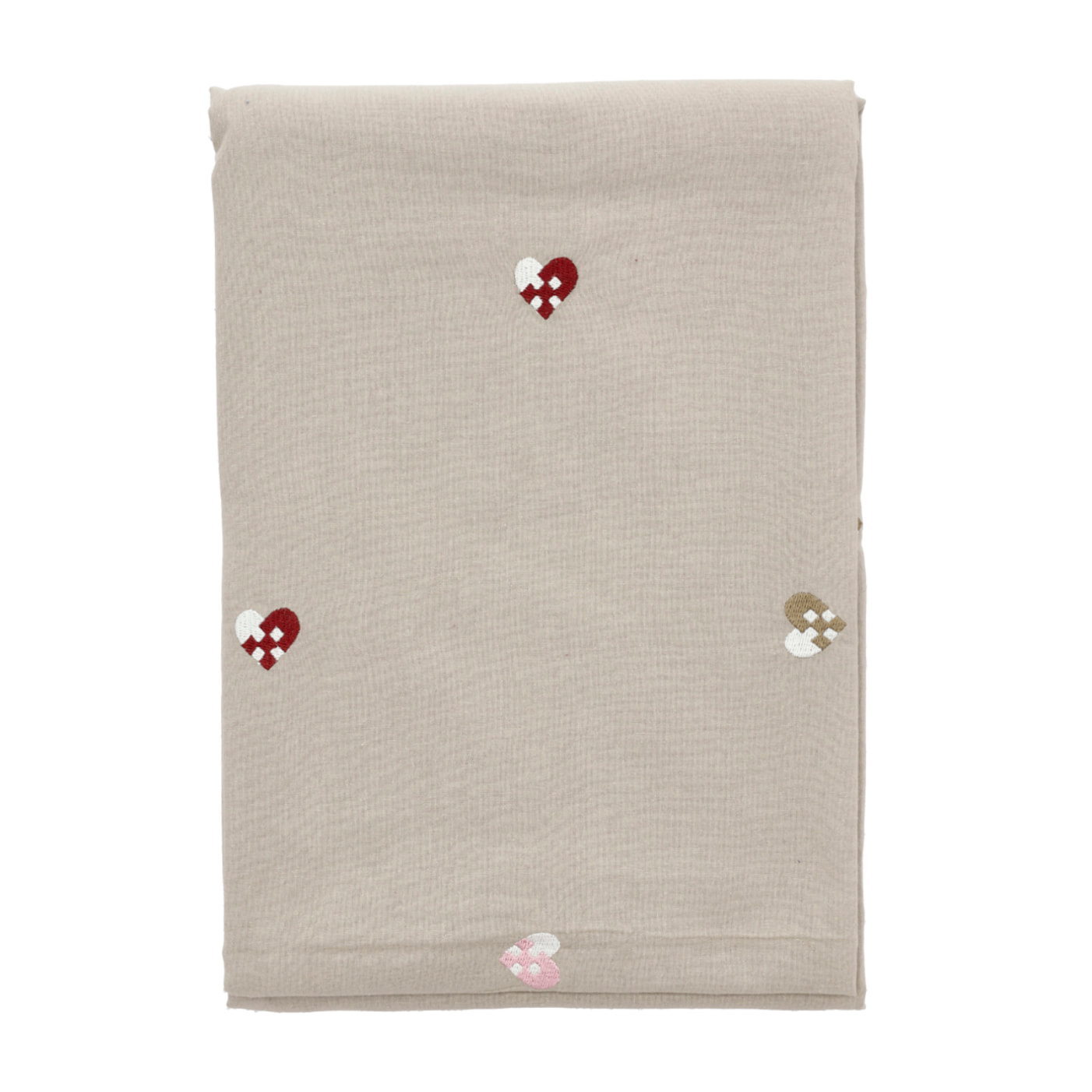 Nappe Christmas Hearts Embroidery