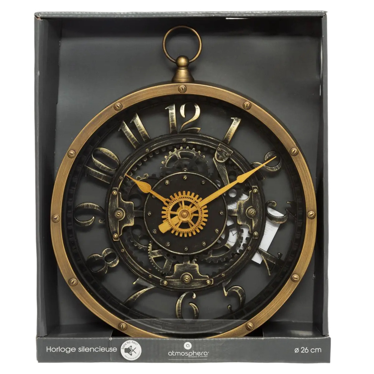 Horloge "Mécanisme" D27cm