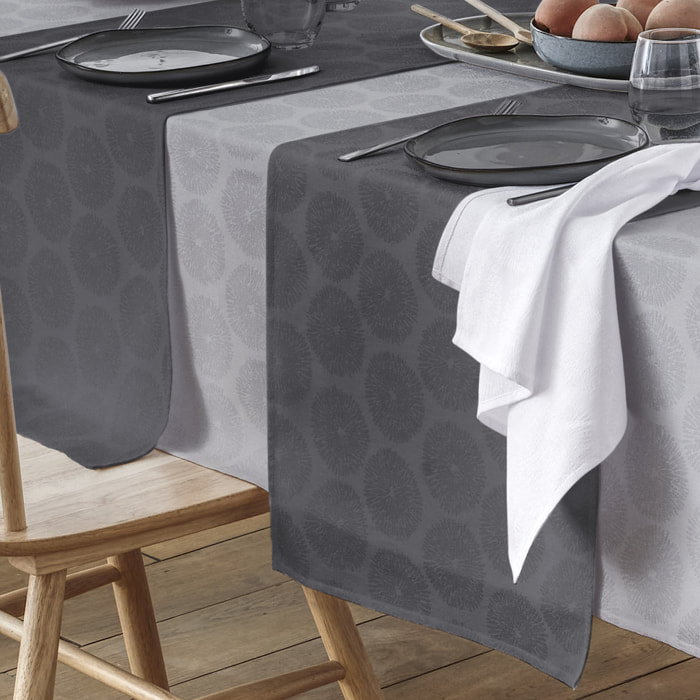 2 sets de table en damassés - Gris anthracite