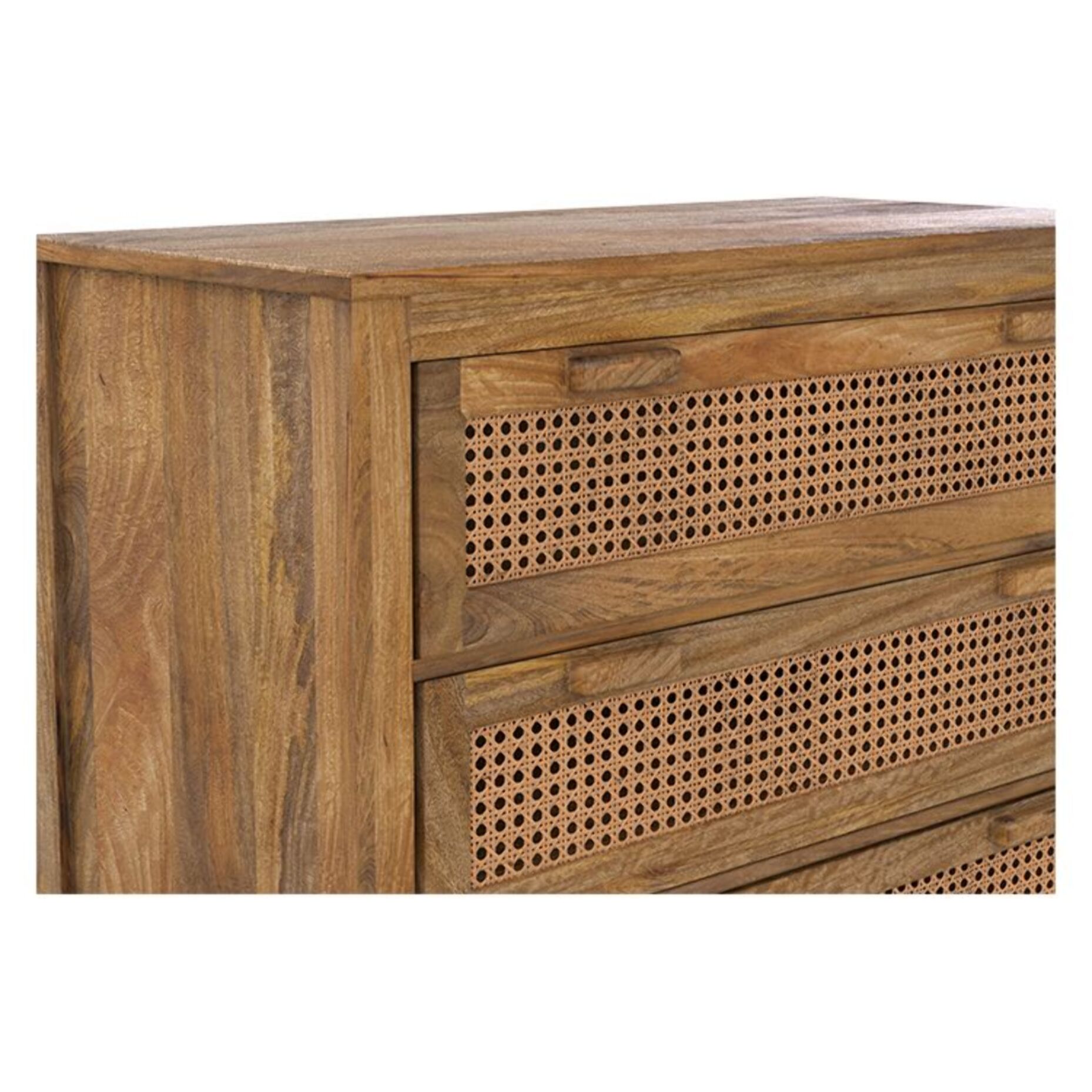 Commode en cannages et bois 3 tiroirs - Tiki