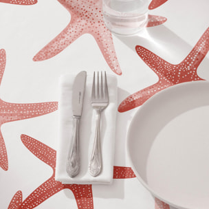 Mantel antimanchas OCEANA CORAL - 100% algodón