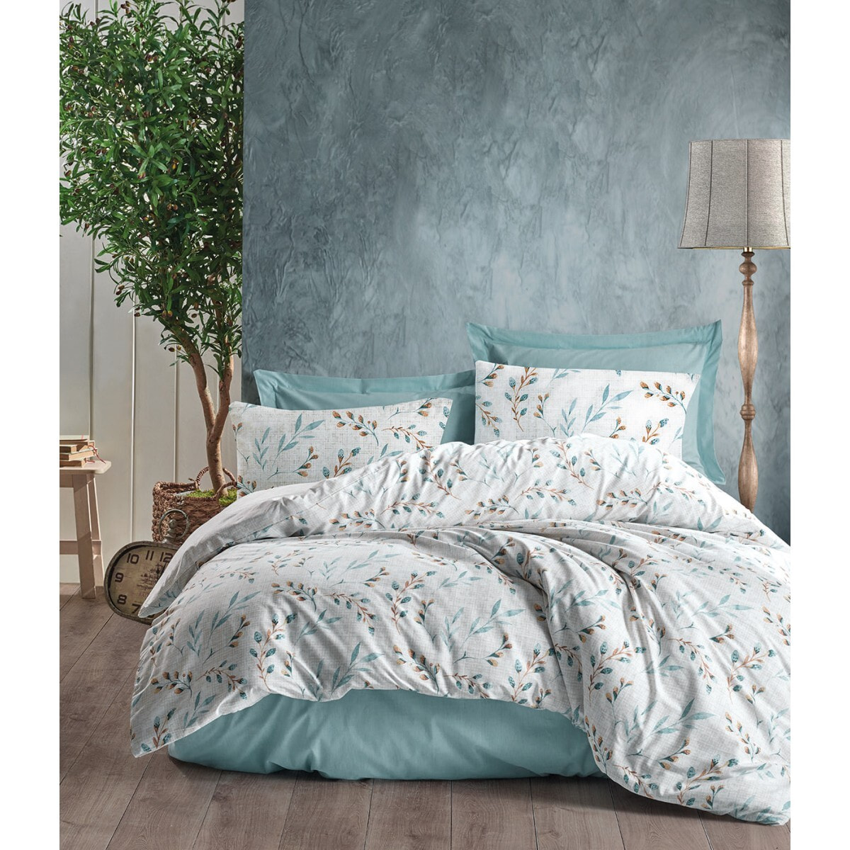 Parure housse de couette et taie(s) d'oreiller coton imprimé