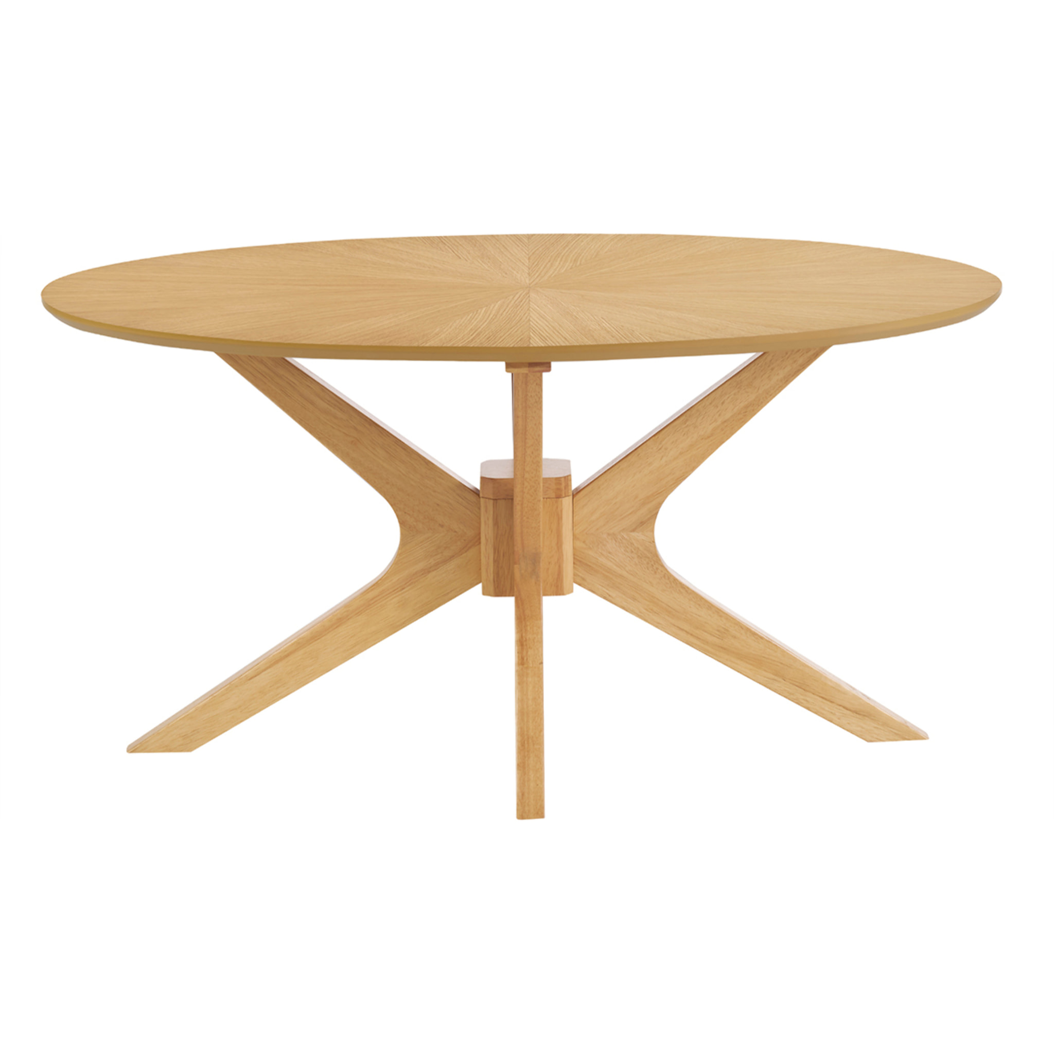 Table basse ovale bois clair chêne L90 cm DIELLI