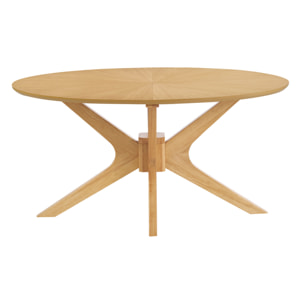 Table basse ovale bois clair chêne L90 cm DIELLI
