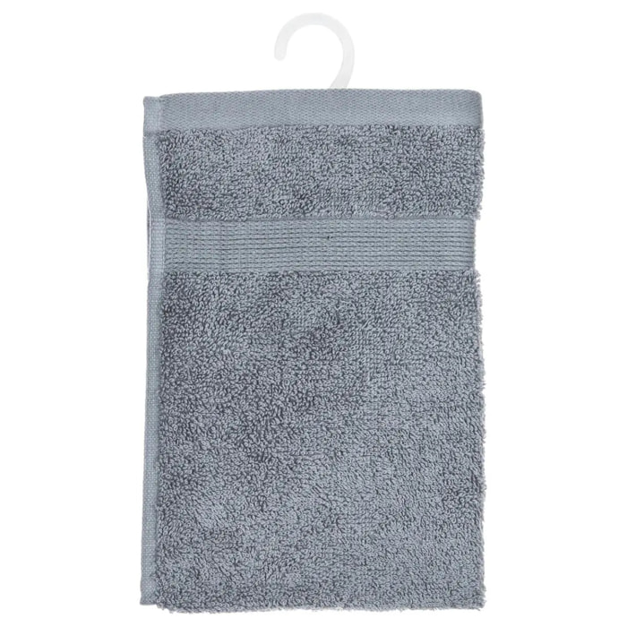 Serviette invité "Essentiel" coton gris 30x50cm