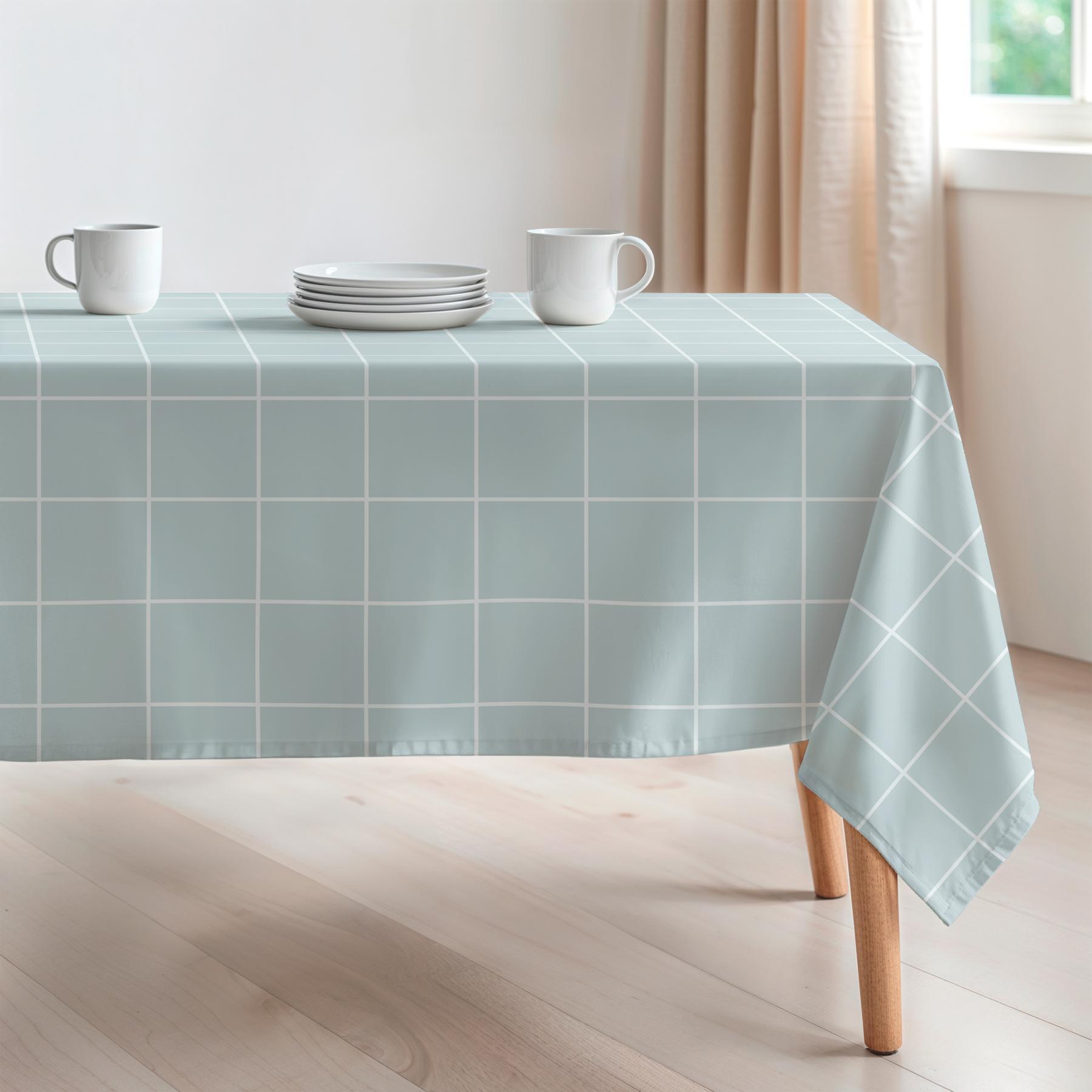 Nappe imprimée anti-tâches MAREA BLEU