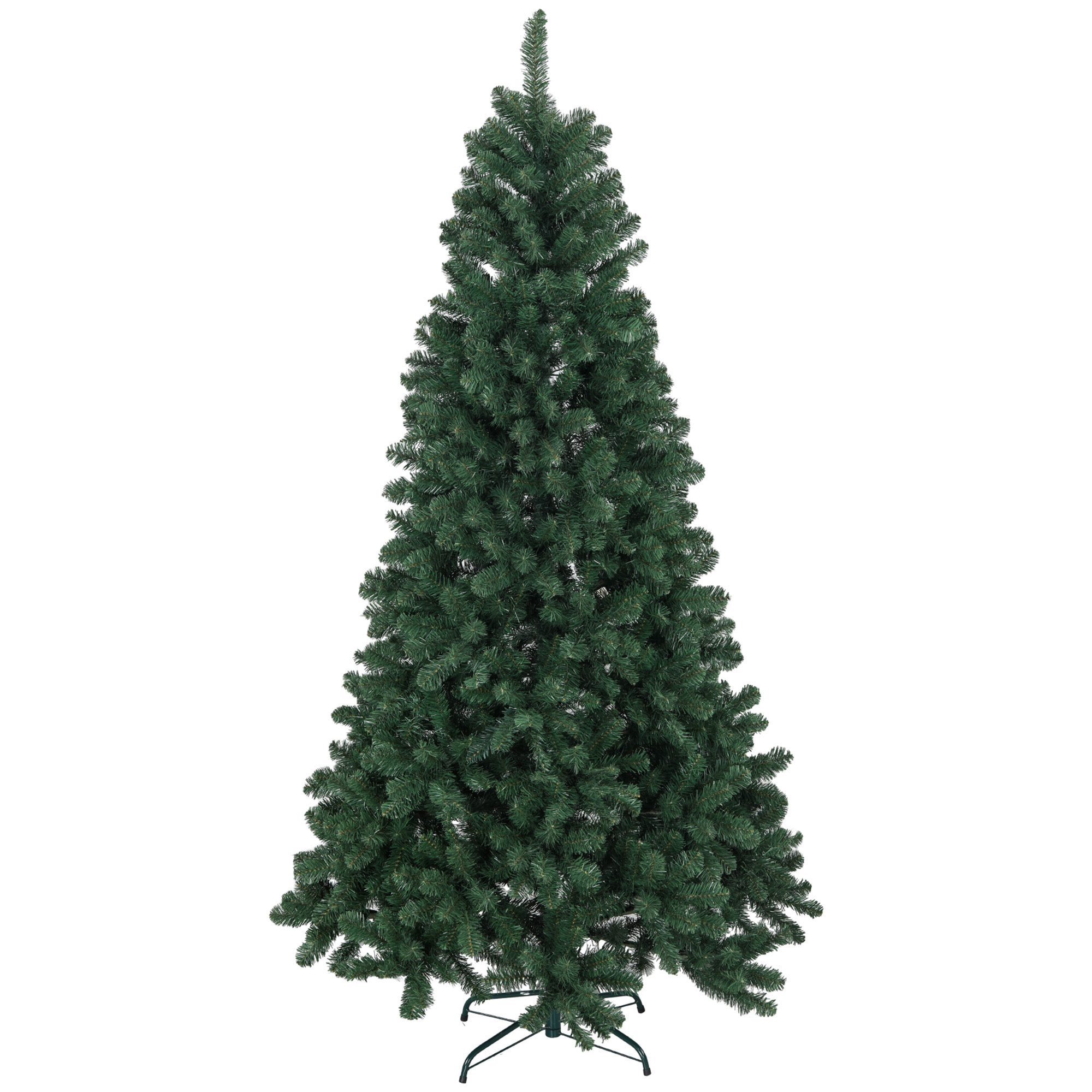 Árbol de Navidad 210 cm Árbol de Navidad Artificial con 1064 Ramas de Alambre de Memoria y Base Plegable Árbol de Navideño para Salón Verde