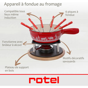 Service à fondue au fromage 6 personnes Rotel Swiss Tradition