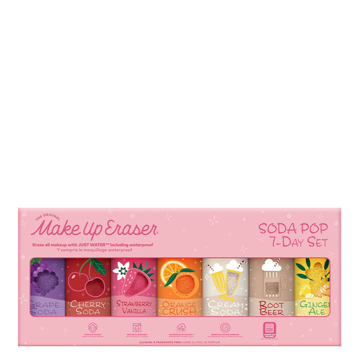 Soda Pop - 7 Day Set - Serviette démaquillante réutilisable x7