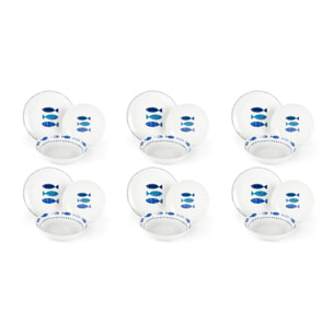 Servizio Piatti 18 Pezzi Excelsa – Ocean, Porcellana Blu