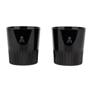 Set de 2 vasos negros para whiskey 345ml scalpers home