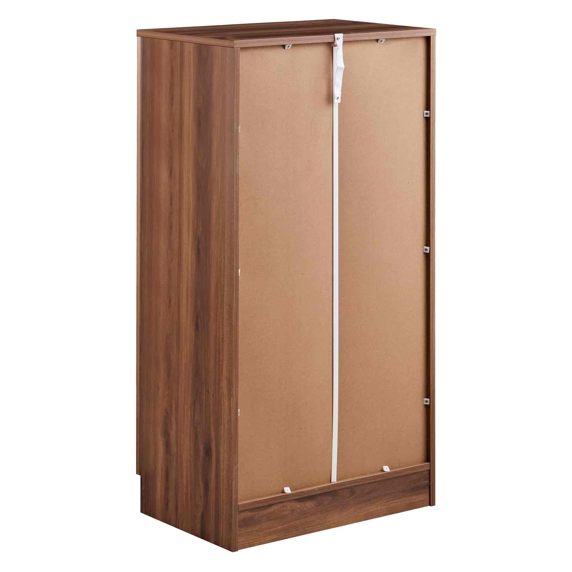 Scarpiera in legno color noce 108x55x36 cm con 7 ripiani - Giulia