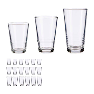 Set 18 vasos lineas colección vivalto