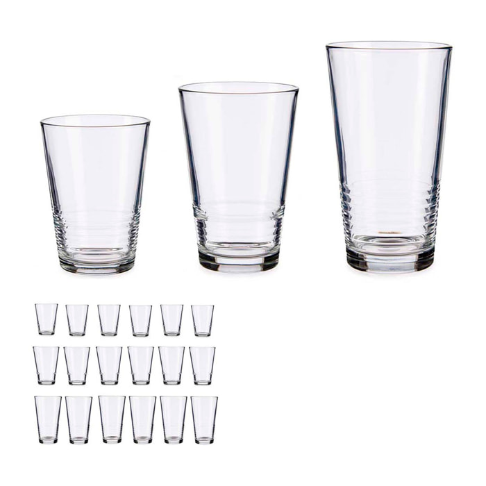 Set 18 vasos lineas colección vivalto