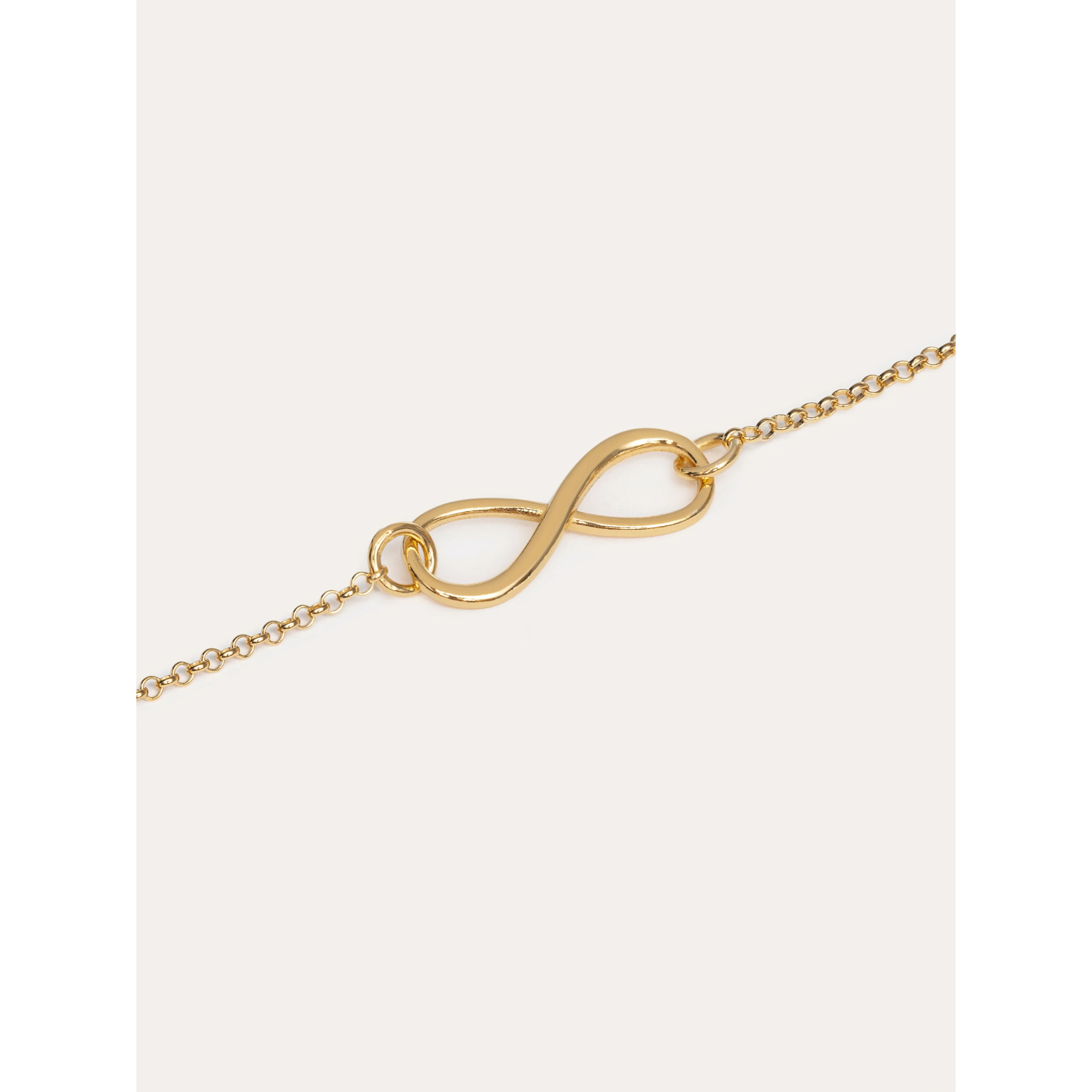 Pulsera Infinito Plata Baño Oro