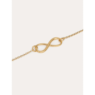 Pulsera Infinito Plata Baño Oro