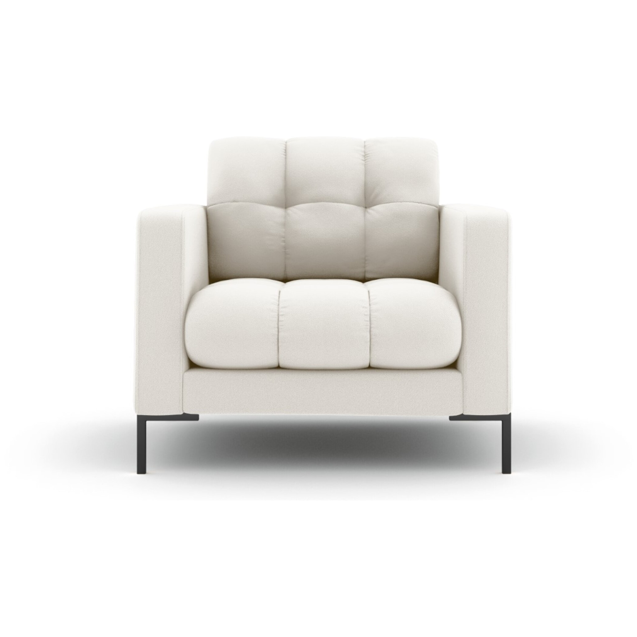Fauteuil "Bali" en tissu structurel beige clair