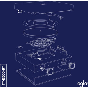 Platine vinyle OGLO TT-B500 BT