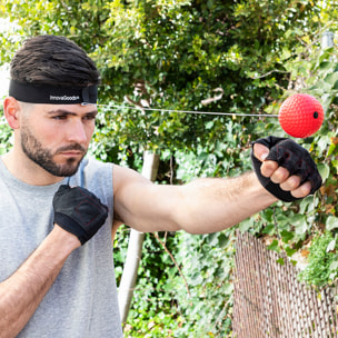Pack Set de Pelotas de Entrenamiento y Reflejos y Máquina de Boxeo Musical Recargable InnovaGoods