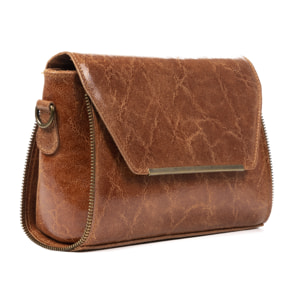 Mariola Bolso bandolera Mujer.Piel auténtica Gamuza Lavado a la Piedra