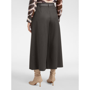 Elena Mirò - Pantalones anchos con cinturón - Gris