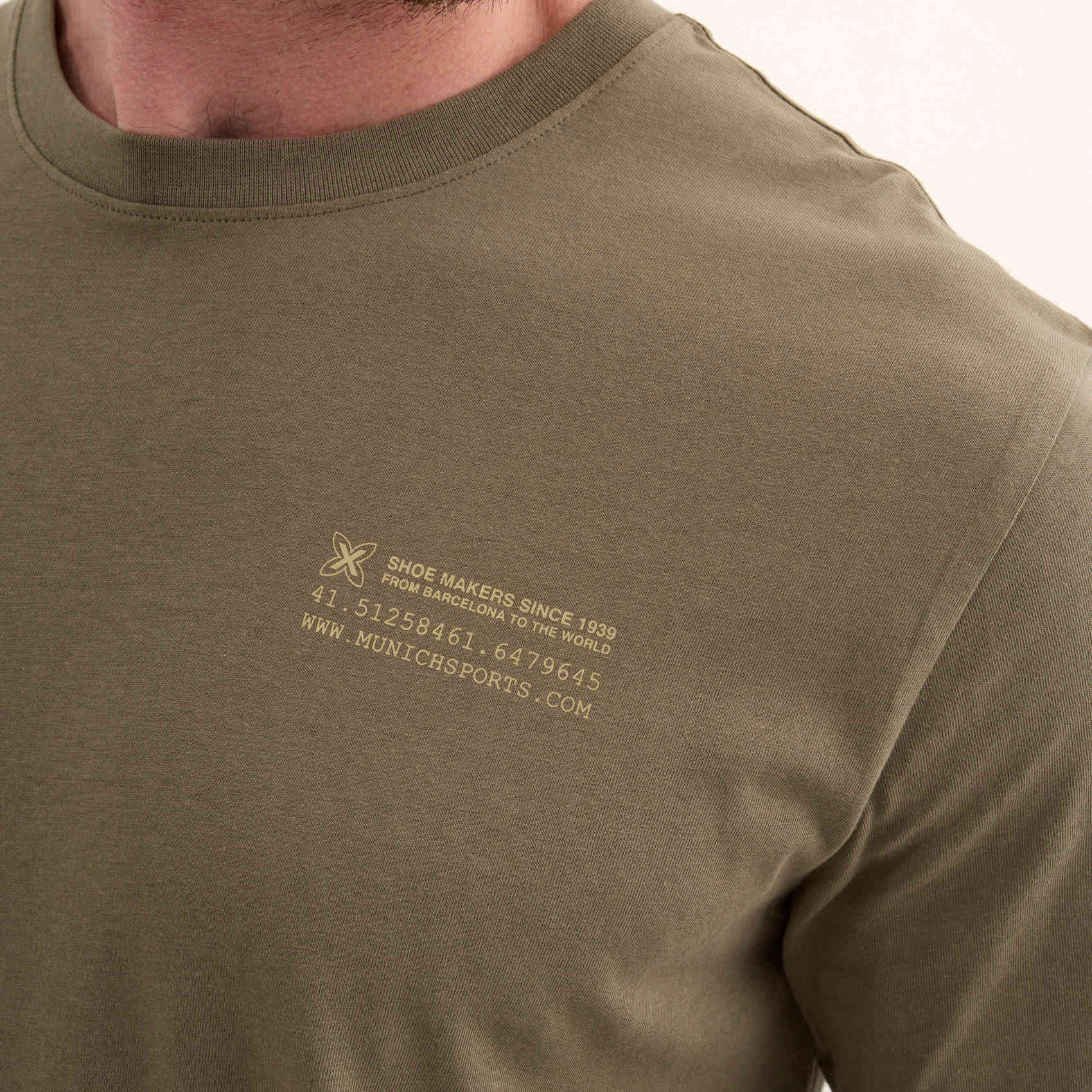 Camiseta de Algodón Orgánico con Gráfico Continental Khaki LIFESTYLE T-SHIRT JACK KHAKI