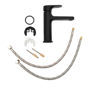 by Siko Mitigeur de lavabo sans tirette ni vidage, noir mat (SATBSDA271PC)