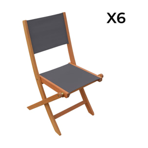 Table de jardin extensible bois d'eucalyptus + 6 assises ARBO + ALMERIA