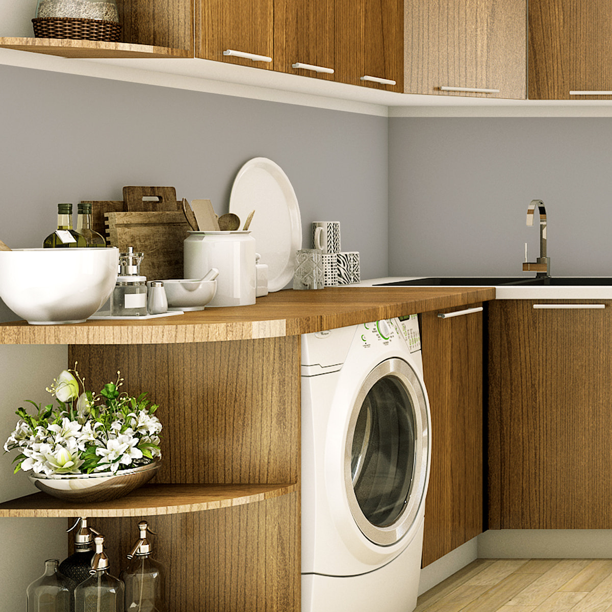 Rouleau adhésif décoratif Vinyle au Mètre - Gris clair - Sticker Lavable Imperméable Mur Cuisine Meubles