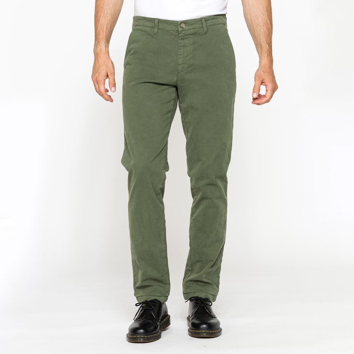 PANTALONE CHINO MOD. 624 IN GABARDINA STRETCH PESANTE