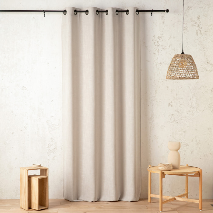 Rideau tamisant  - Effet lin authentique - Ecru