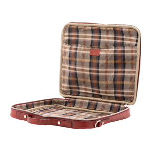 Borsa a mano  unisex In Vera pelle Made in Italy 38x32x6 cm