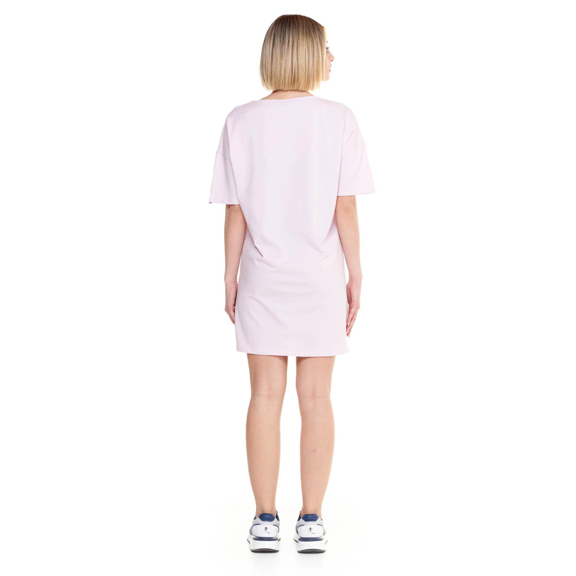 Camiseta maxi de manga corta de mujer brillante