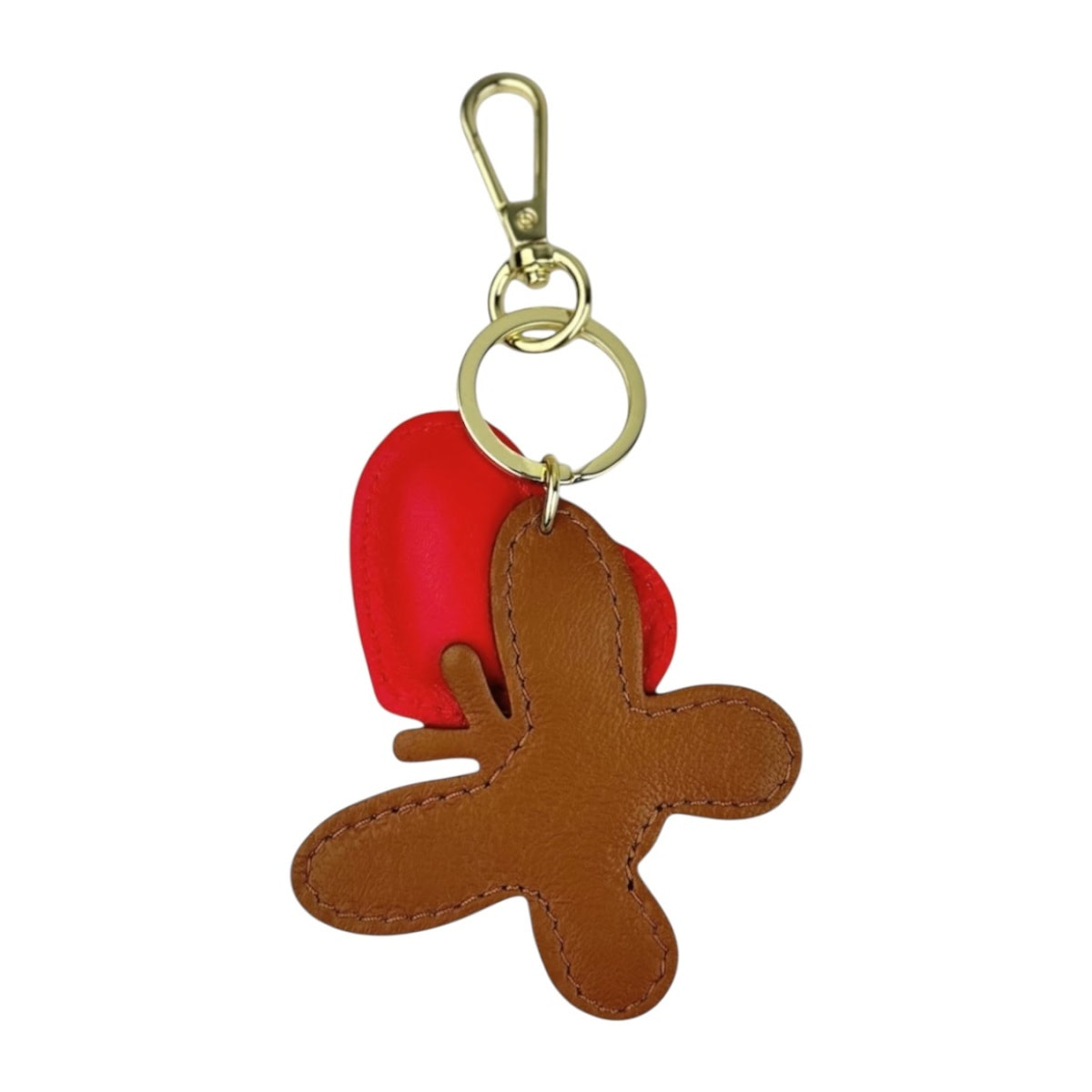 Llavero de corazón rojo Cheval Firenze con mariposa marrón