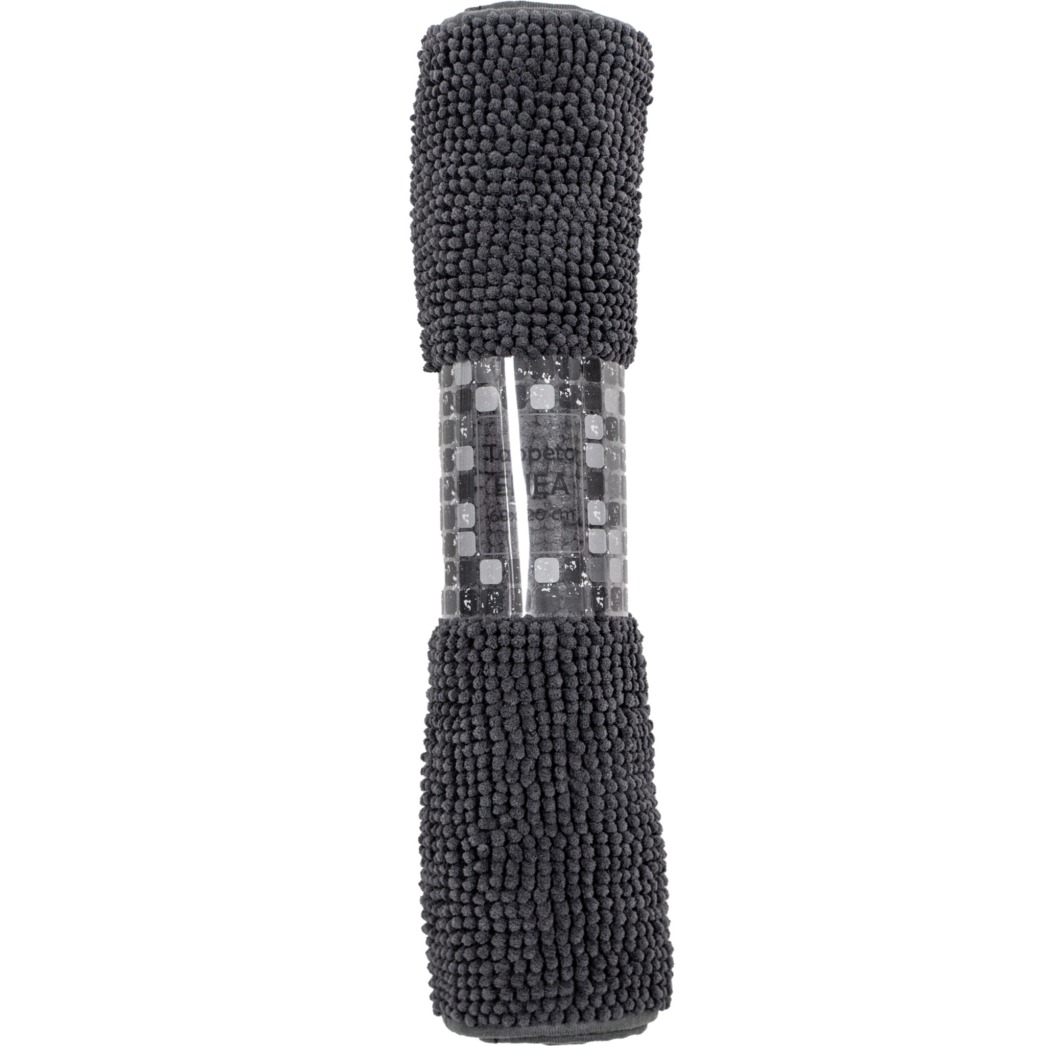 TAPPETO BAGNO SCENDI DOCCIA 100% POLIESTERE ANTRACITE