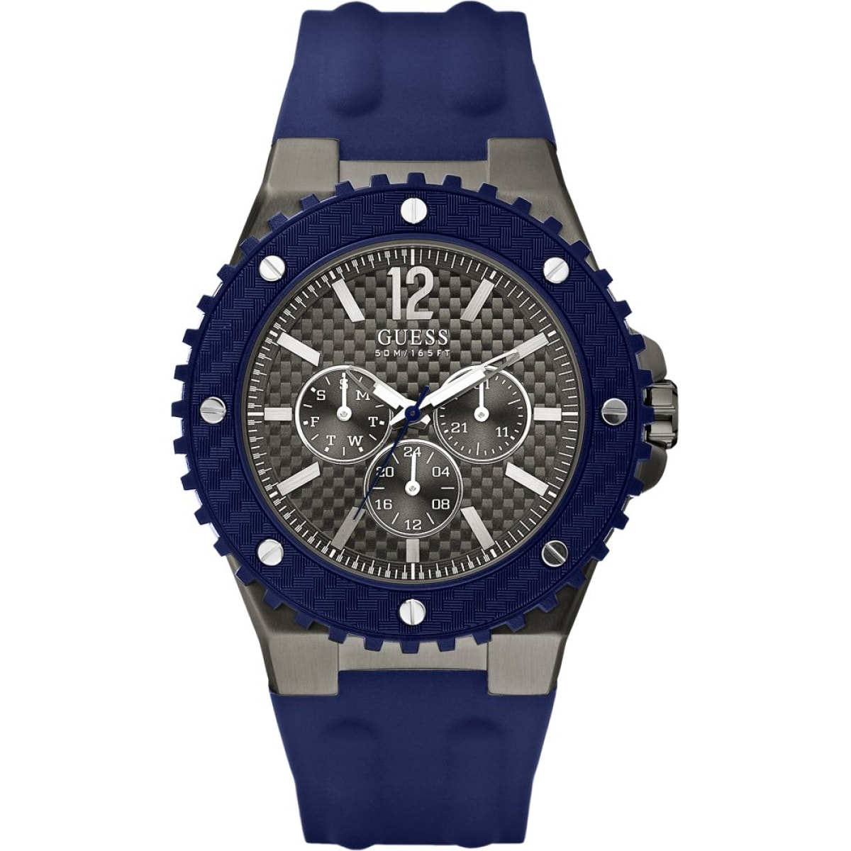Reloj Guess W11619G2 Hombre Analogico Cuarzo con Correa de Caucho